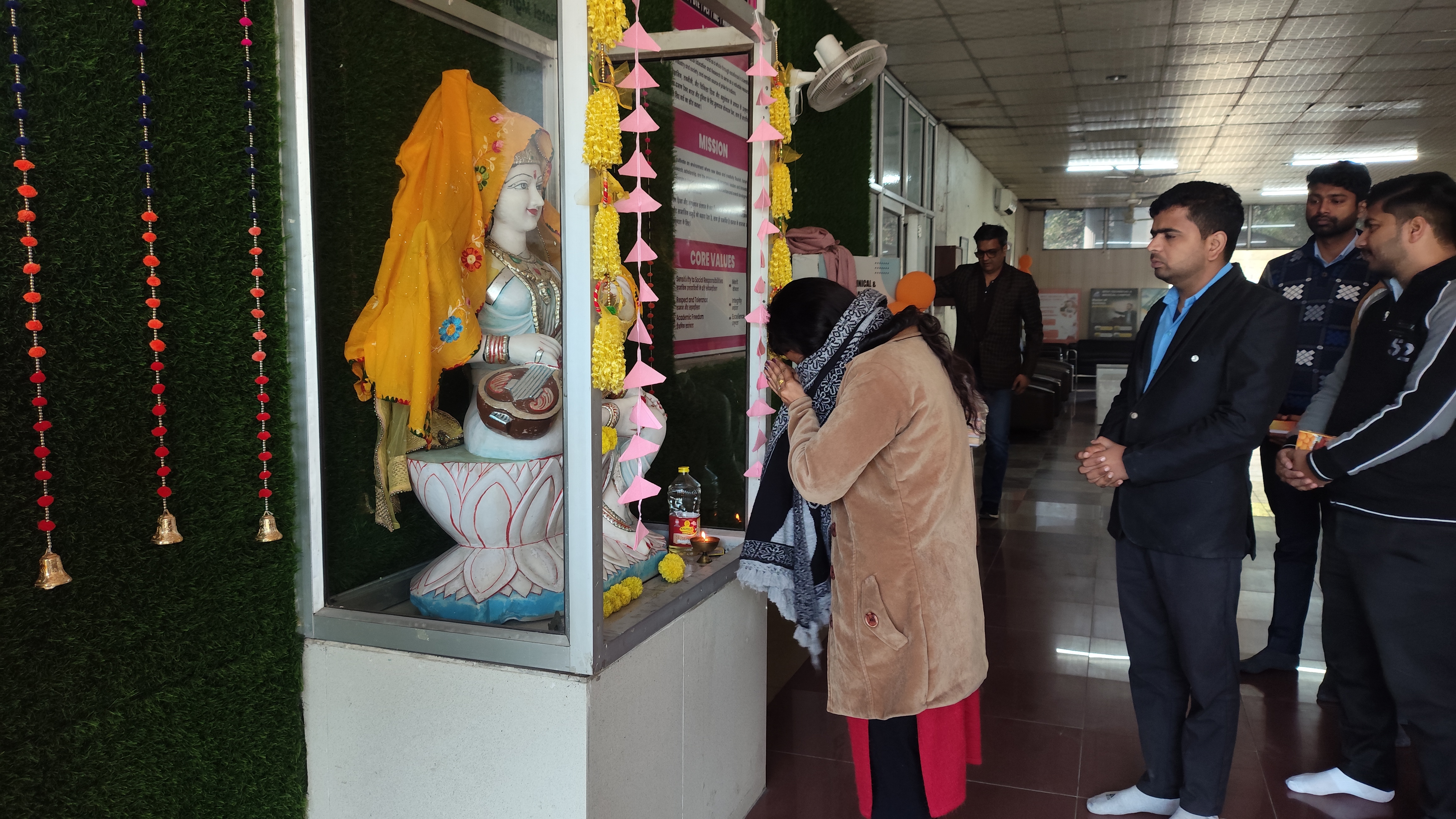 5."May the divine melody of Saraswati’s Veena fill our campus with harmony, creativity, and intellectual growth."